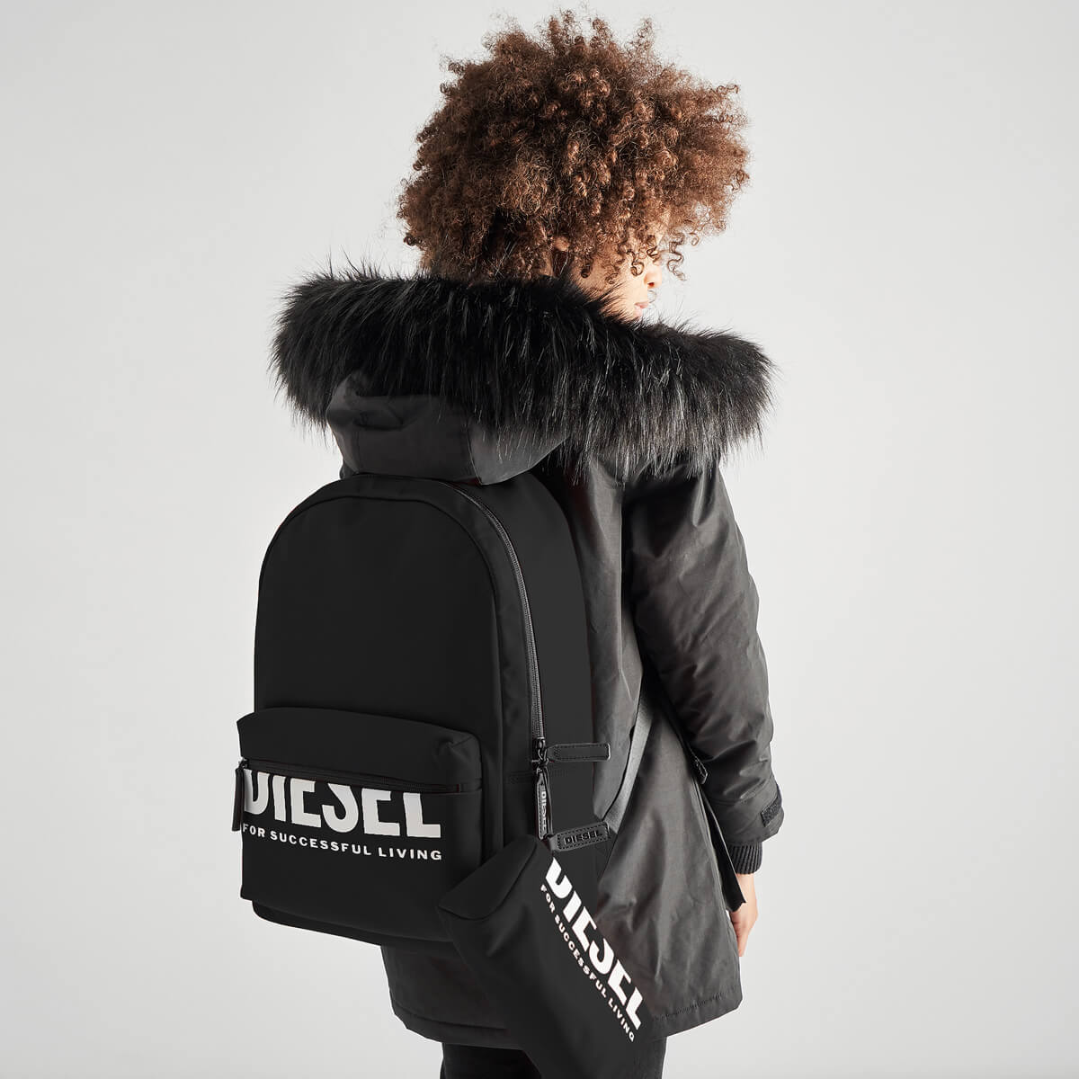Diesel Boys Black & White Boldmessage Bags
