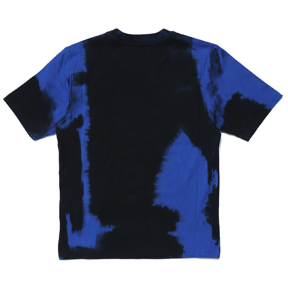 Diesel Boys Blue & Yellow Camouflage Neck Logo T-Shirt