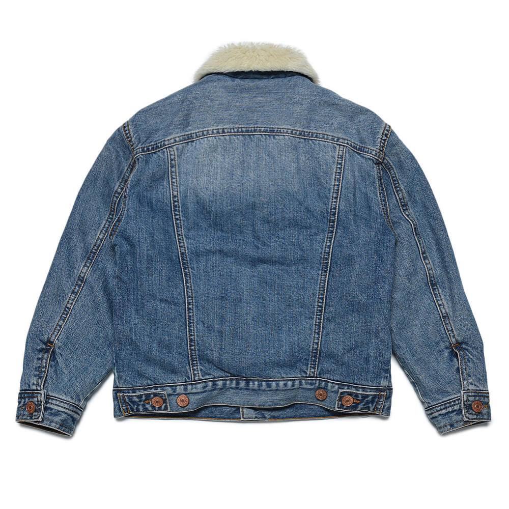 Diesel Boys Blue Fur Denim Jacket