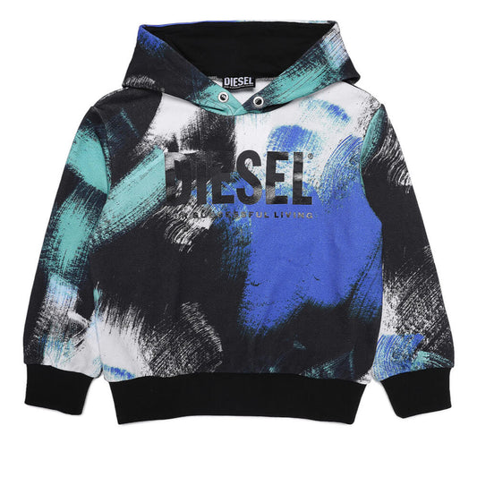 Diesel Boys Multi Shoodrush Over Sweatshirt