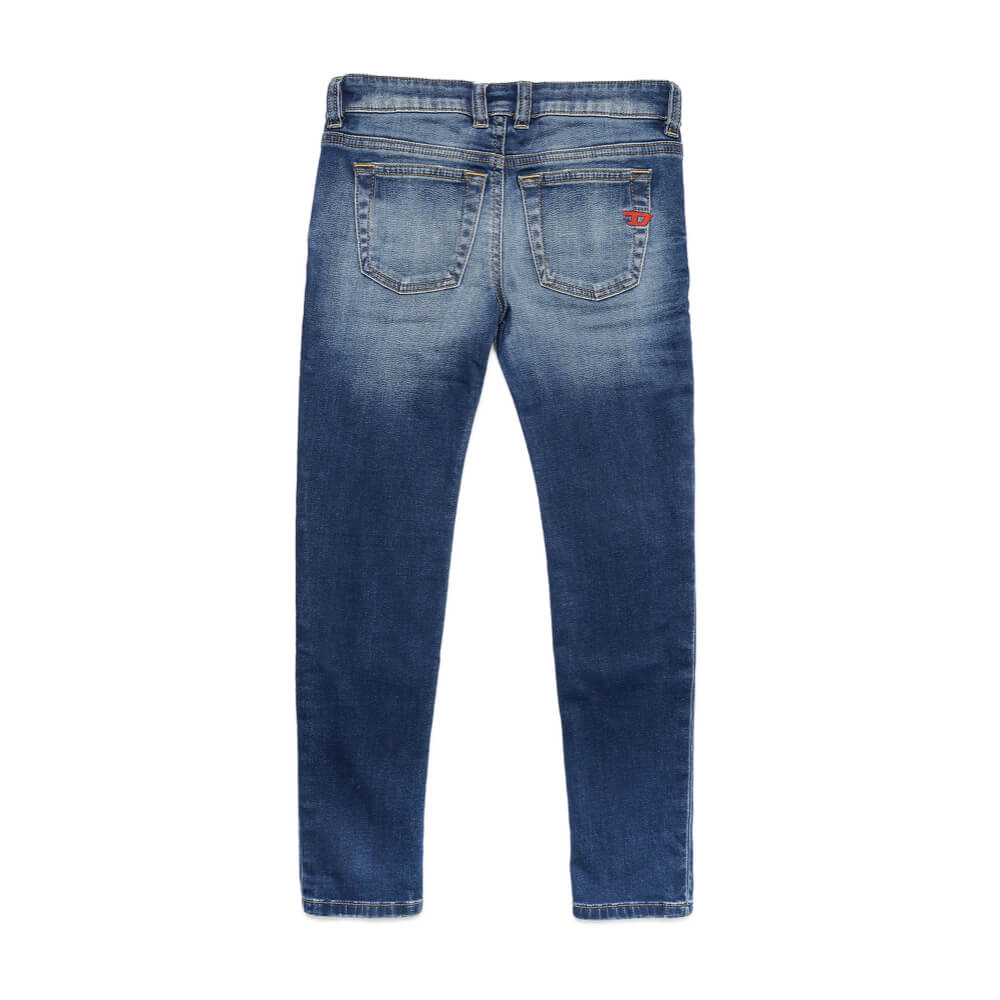 Diesel Boys Blue Sleenker Jeans With Patch