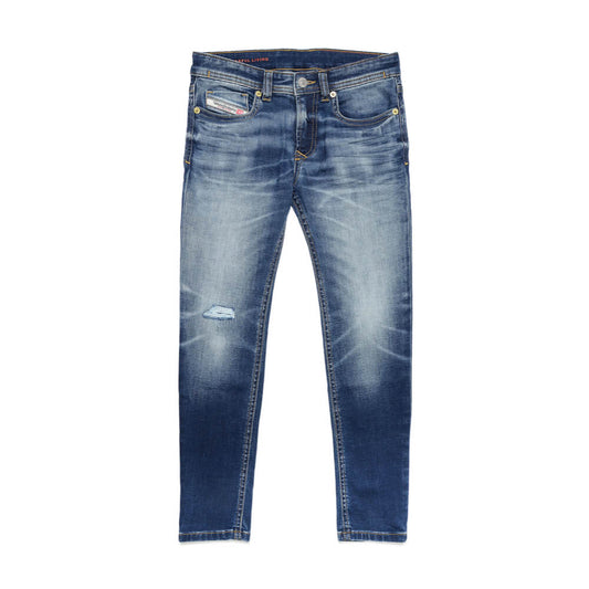 Diesel Boys Blue Sleenker Jeans With Patch