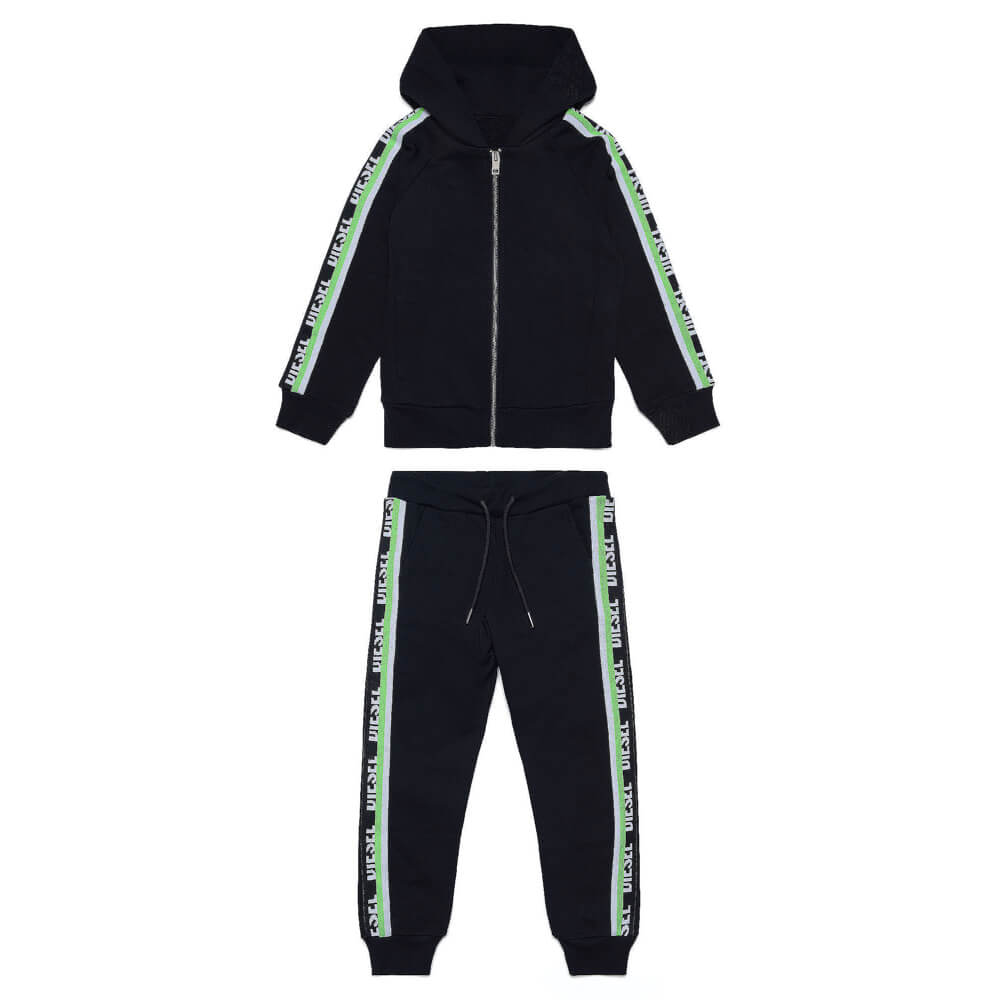 Diesel Boys Black Suittyx-Set Jogger & Sweatshirt Combo