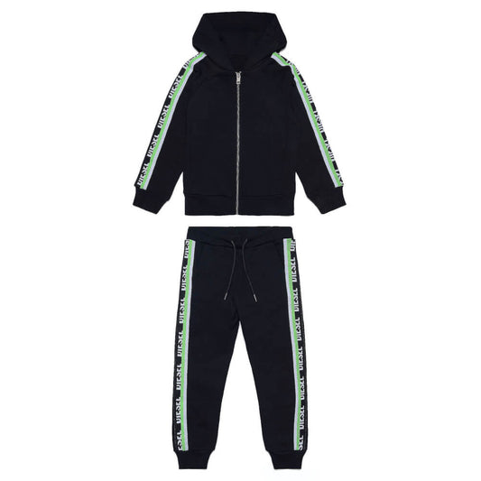 Diesel Boys Black Suittyx-Set Jogger & Sweatshirt Combo