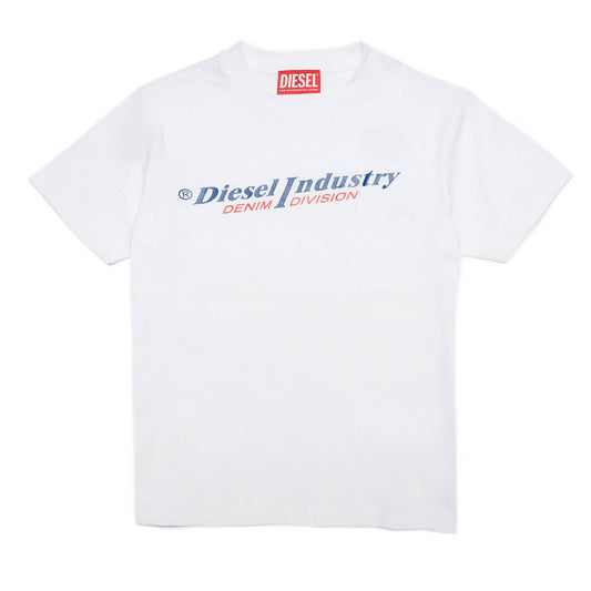Diesel Boys White T-Shirt With Logo