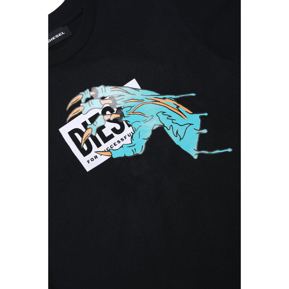 Diesel Boys Black Tjustmca1 T-Shirt