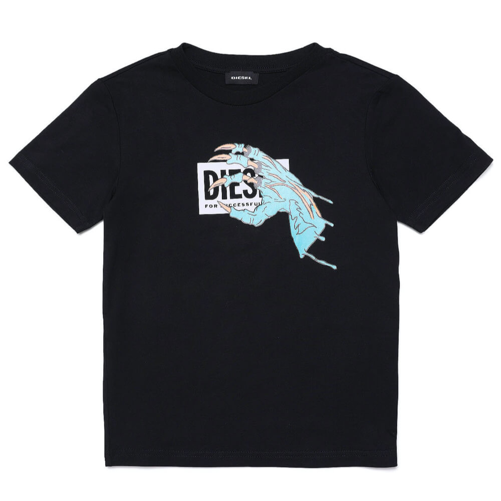 Diesel Boys Black Tjustmca1 T-Shirt