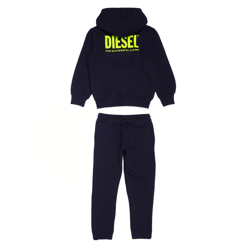 Diesel Unisex Black & Yellow Hoodie And Jogger Combo Set