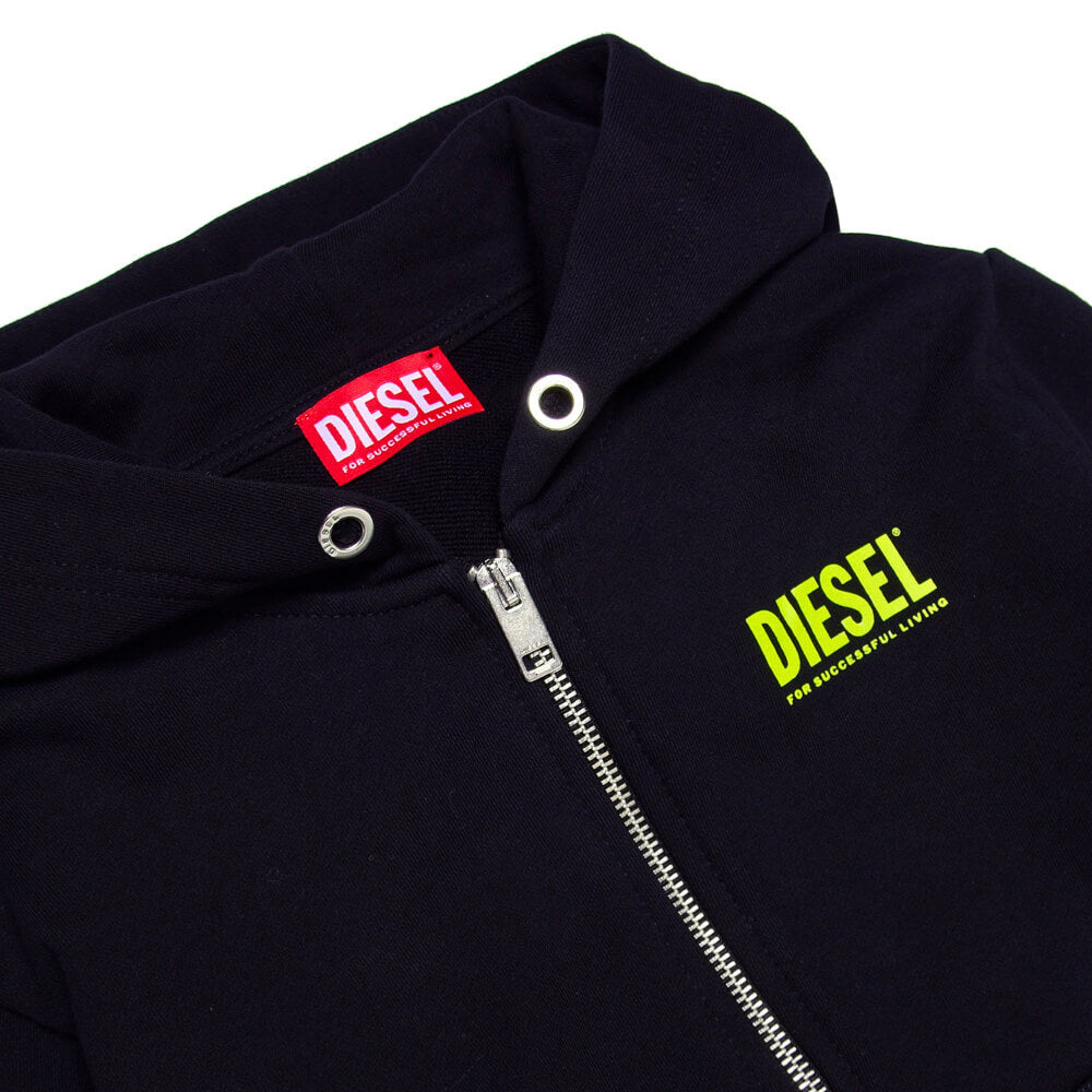Diesel Unisex Black & Yellow Hoodie And Jogger Combo Set