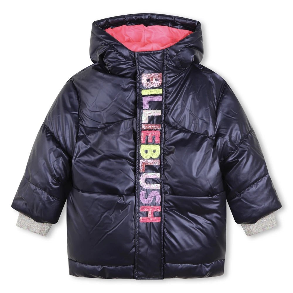 Billieblush Girls Navy Puffer Jacket