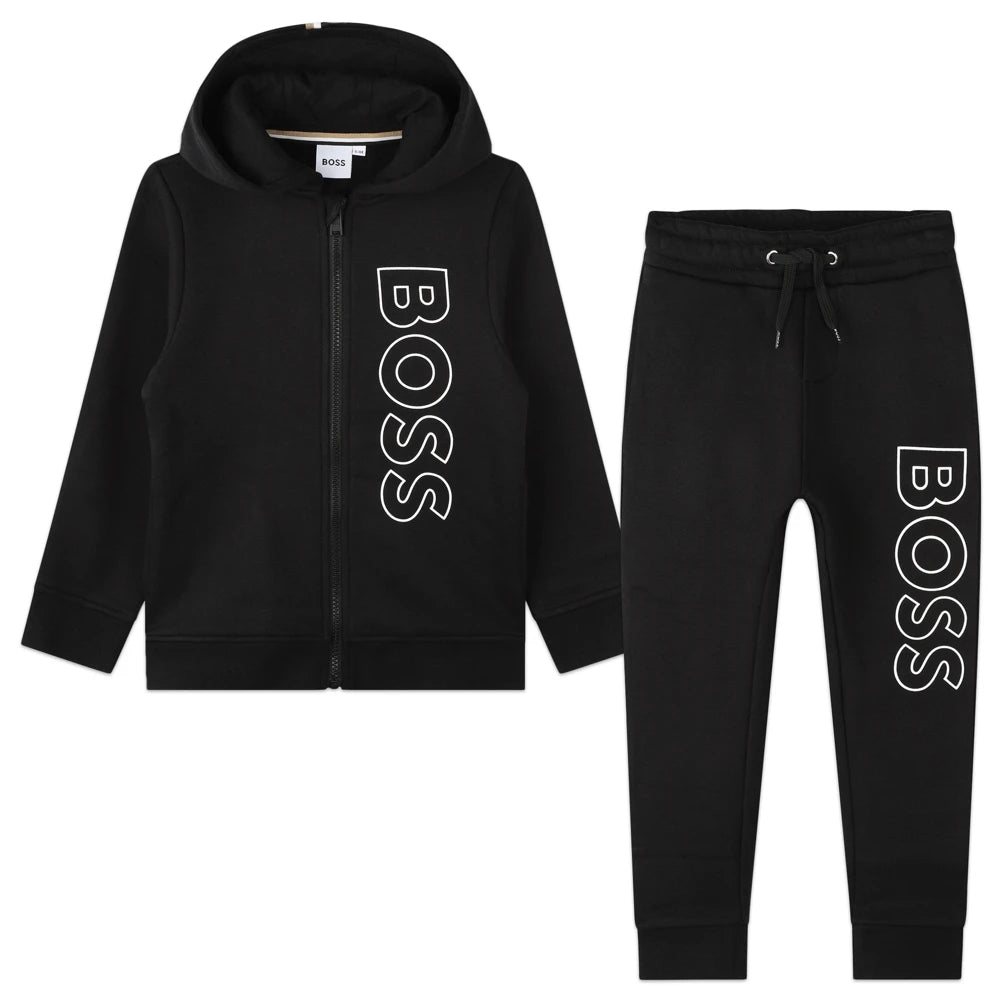 Boss Kidswear Boys Black Hoodie & Jogger Set