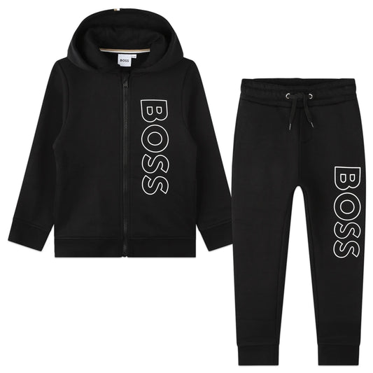 Boss Kidswear Boys Black Hoodie & Jogger Set