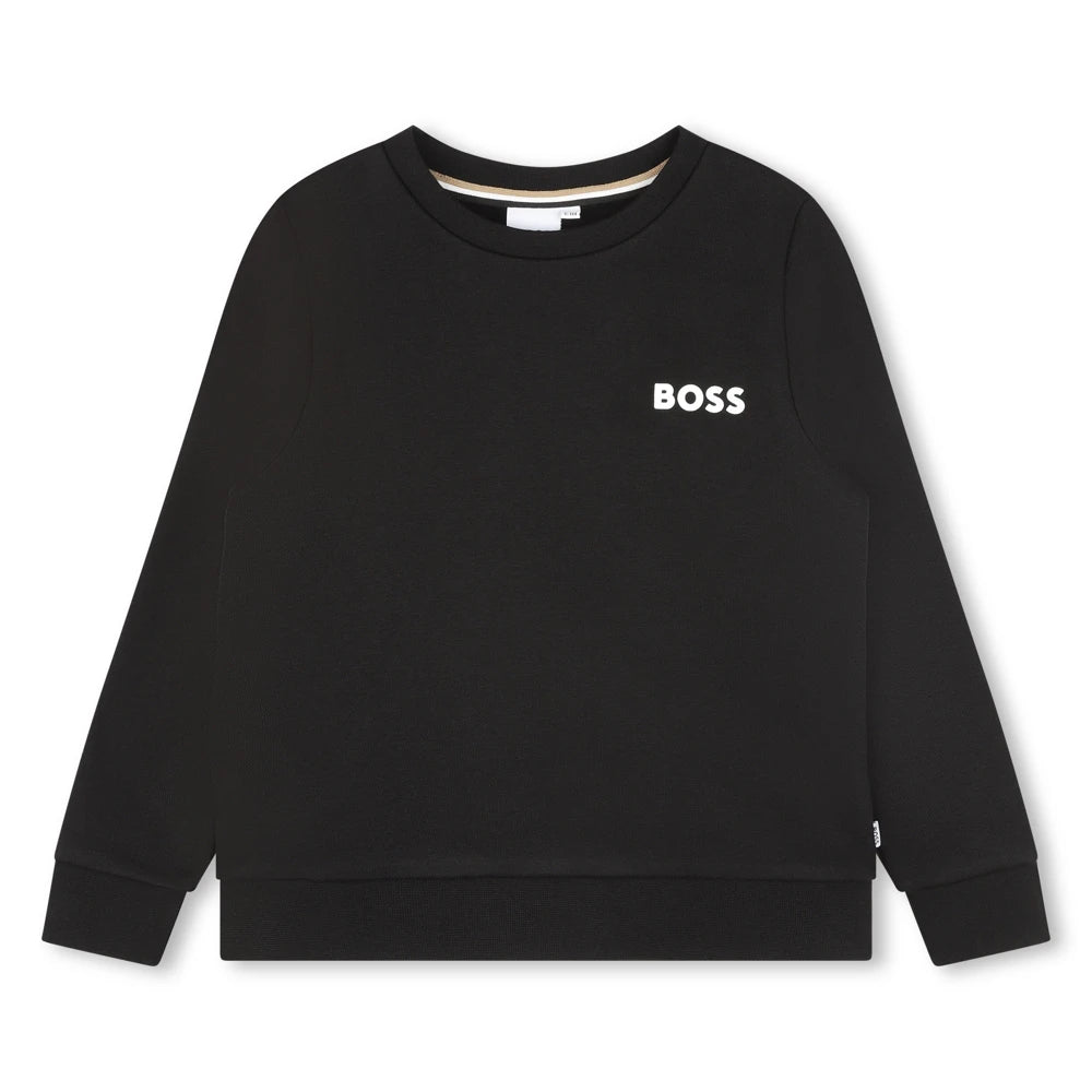 Boss Kidswear Boys Black Cozy Sweatshirt