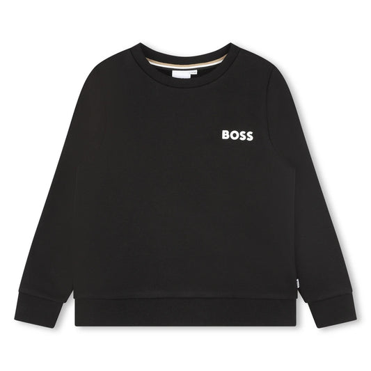 Boss Kidswear Boys Black Cozy Sweatshirt