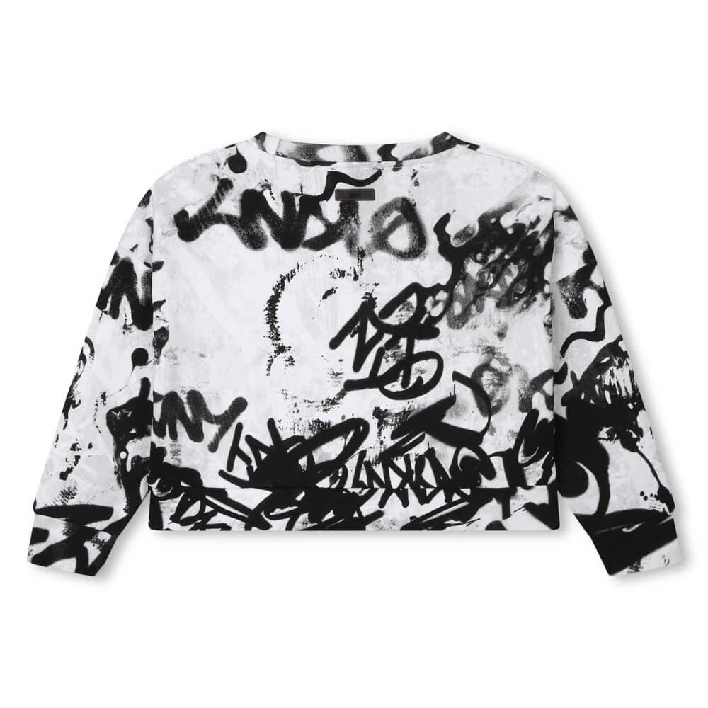 DKNY Kids, Girls Sweatshirt, White Black