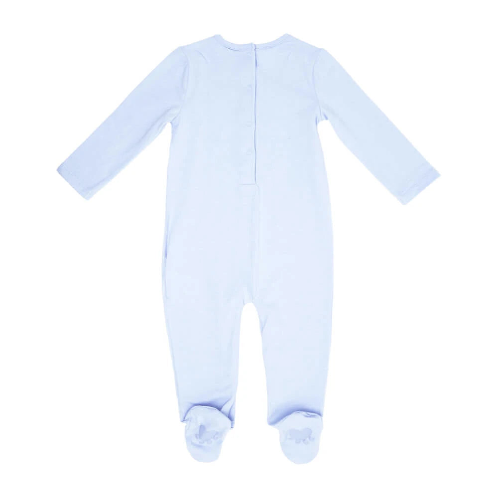 Guess Unisex Blue Stretch Jersey Babysuit