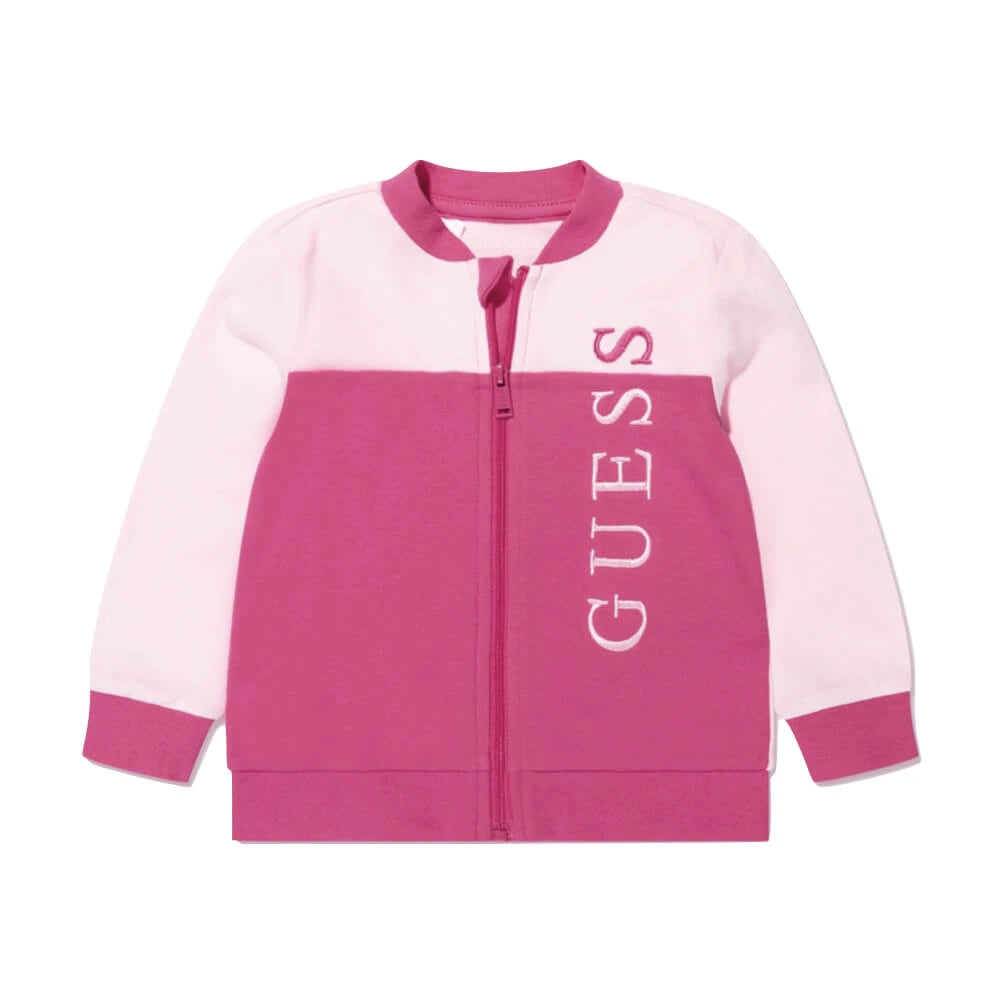 Guess Baby Girls Blue & White Jumper Joggers and Babysuit Combo Set