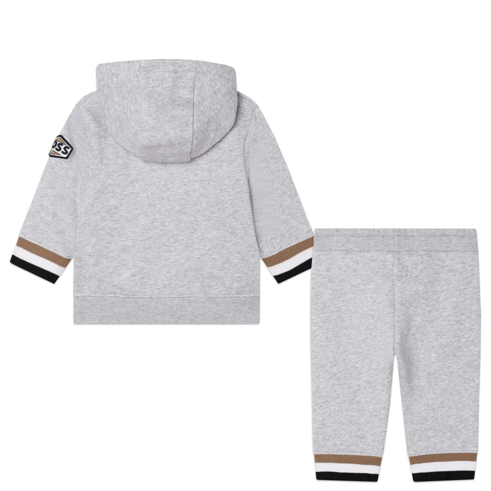 Boss Kidswear Baby Boys Chine Grey Hoodie & Jogger Set