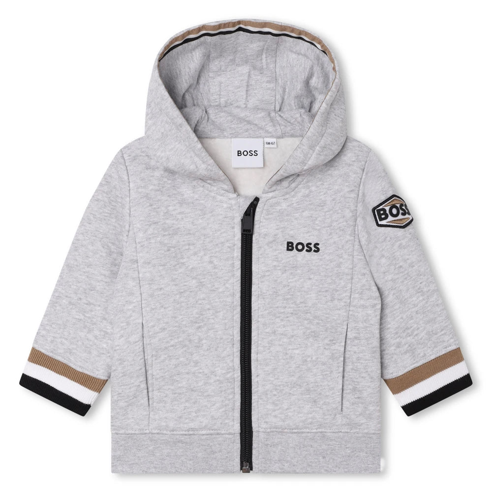 Boss Kidswear Baby Boys Chine Grey Hoodie & Jogger Set