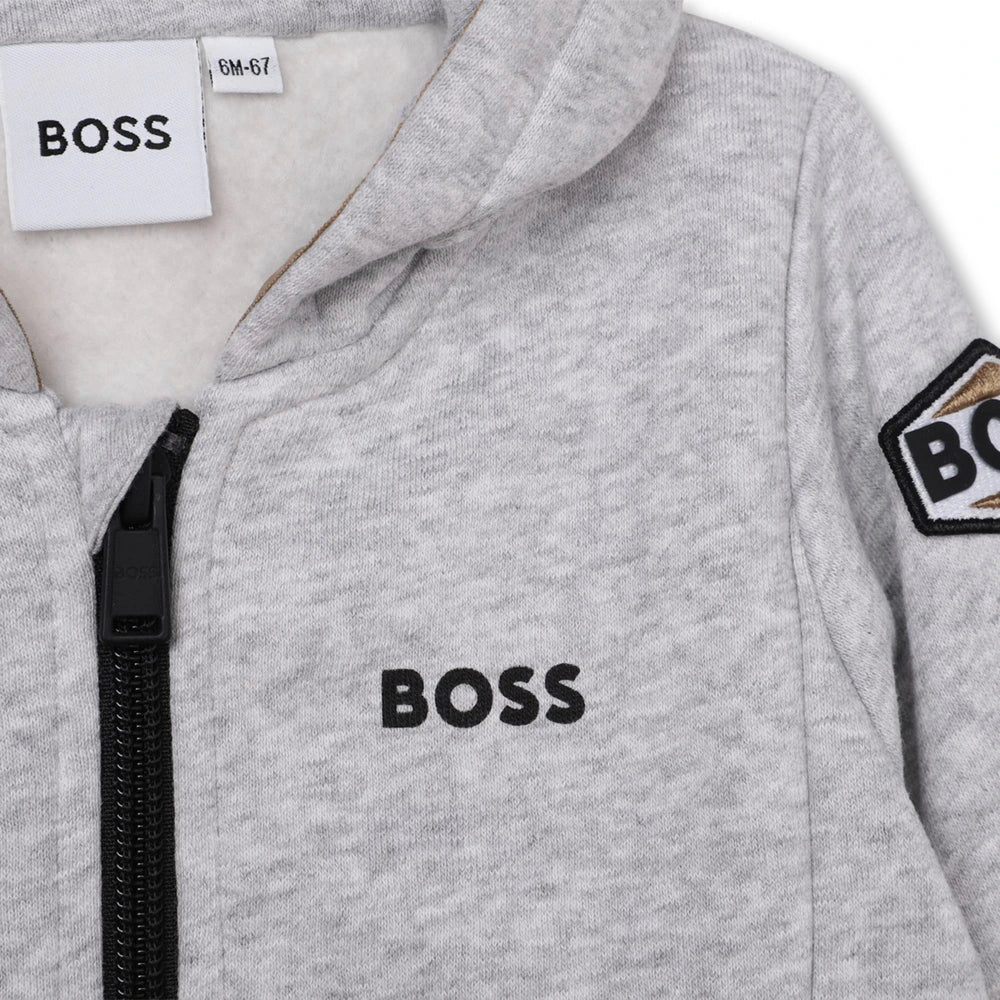 Boss Kidswear Baby Boys Chine Grey Hoodie & Jogger Set