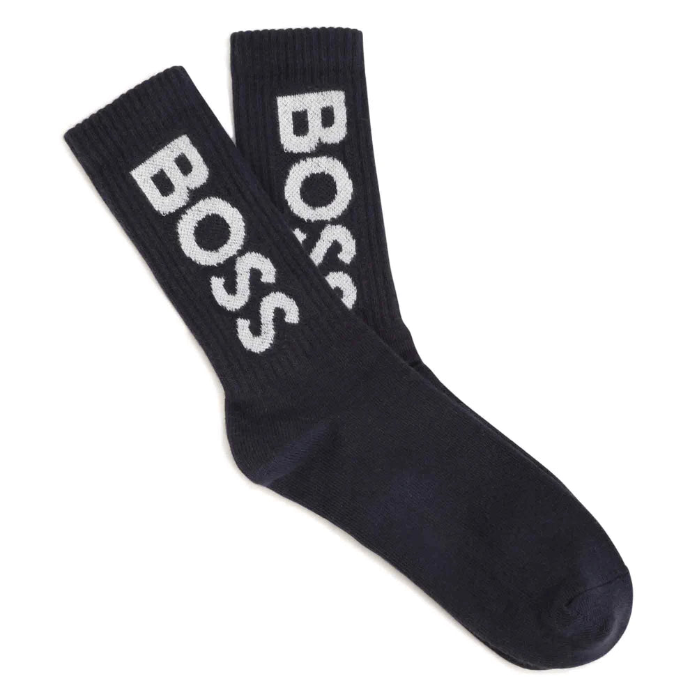 Boss Kidswear Baby Boys Navy Socks (Set of two)