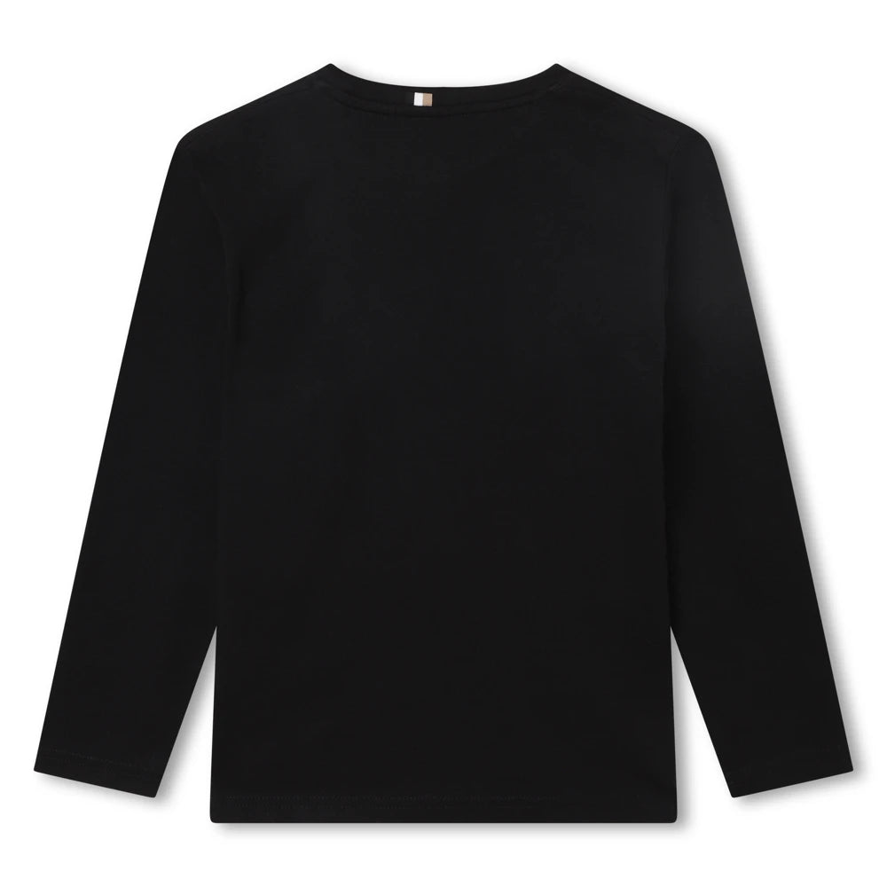 Boss Kidswear Boys Black Long Sleeve T-Shirt