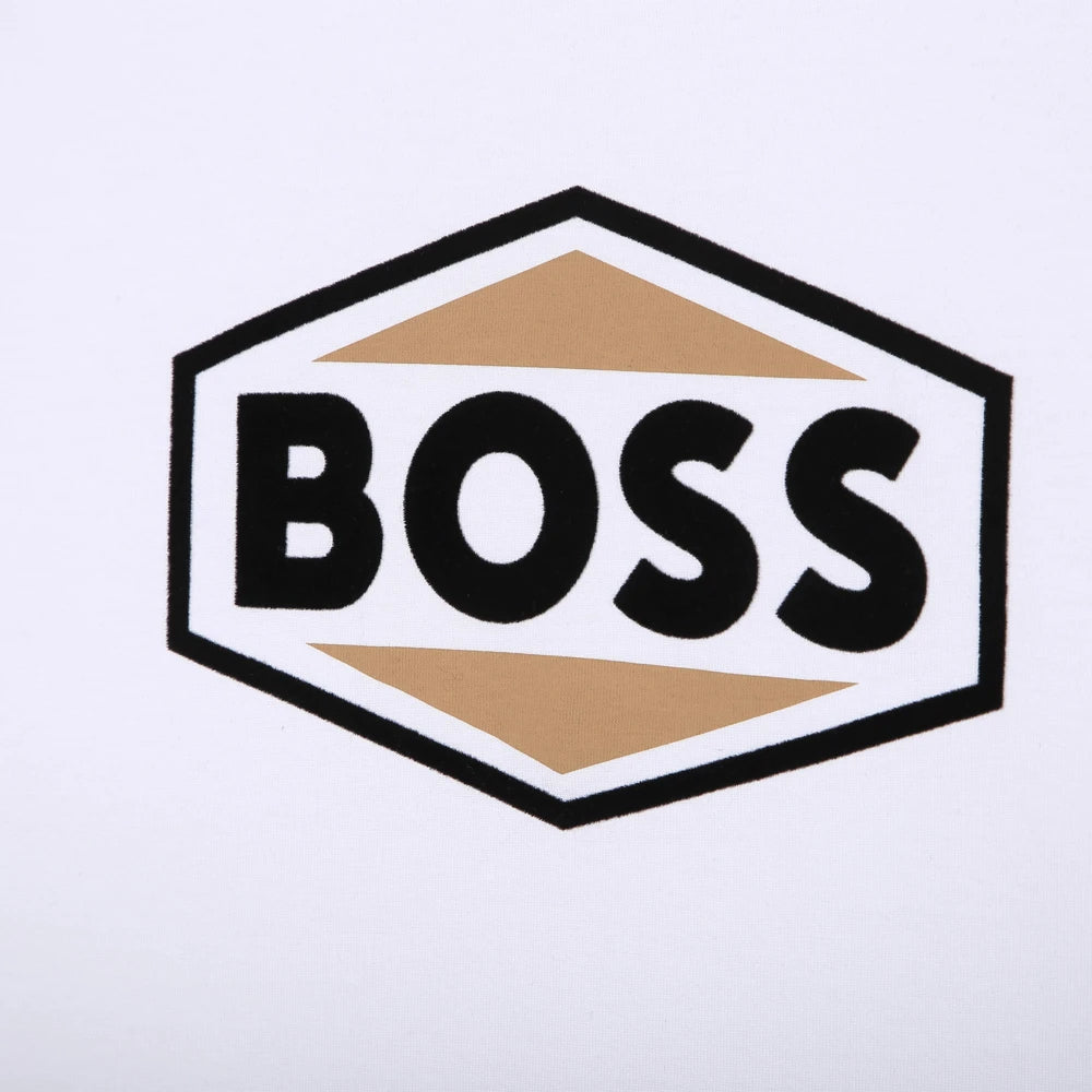 Boss Kidswear Boys White Long Sleeve T-Shirt