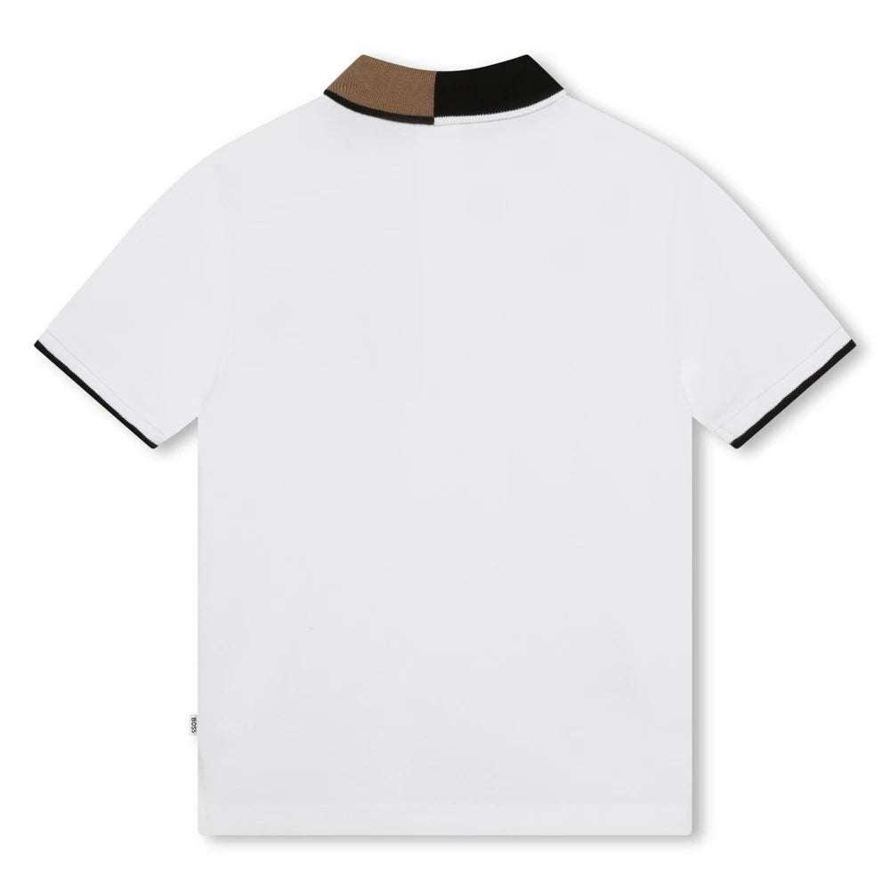 Boss Kidswear Boys White Short Sleeve Polo