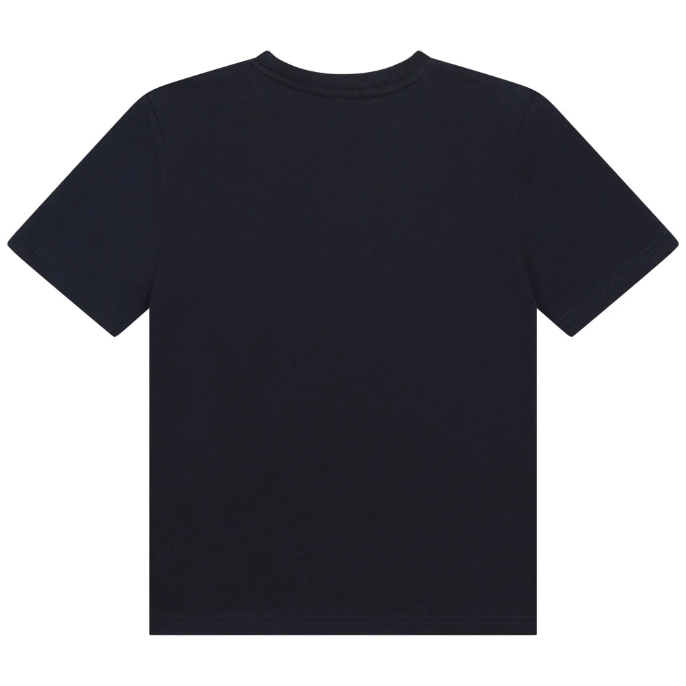 Boss Kidswear Boys Navy Blue Short Sleeves T-Shirt