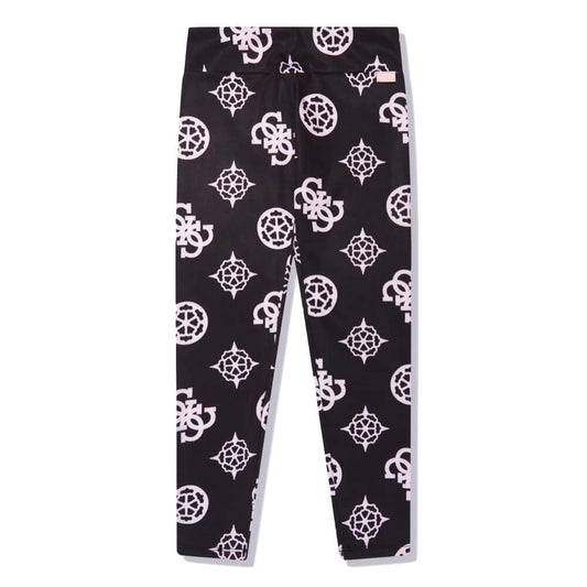 Guess Girls Black & Pink Microfiber Leggings