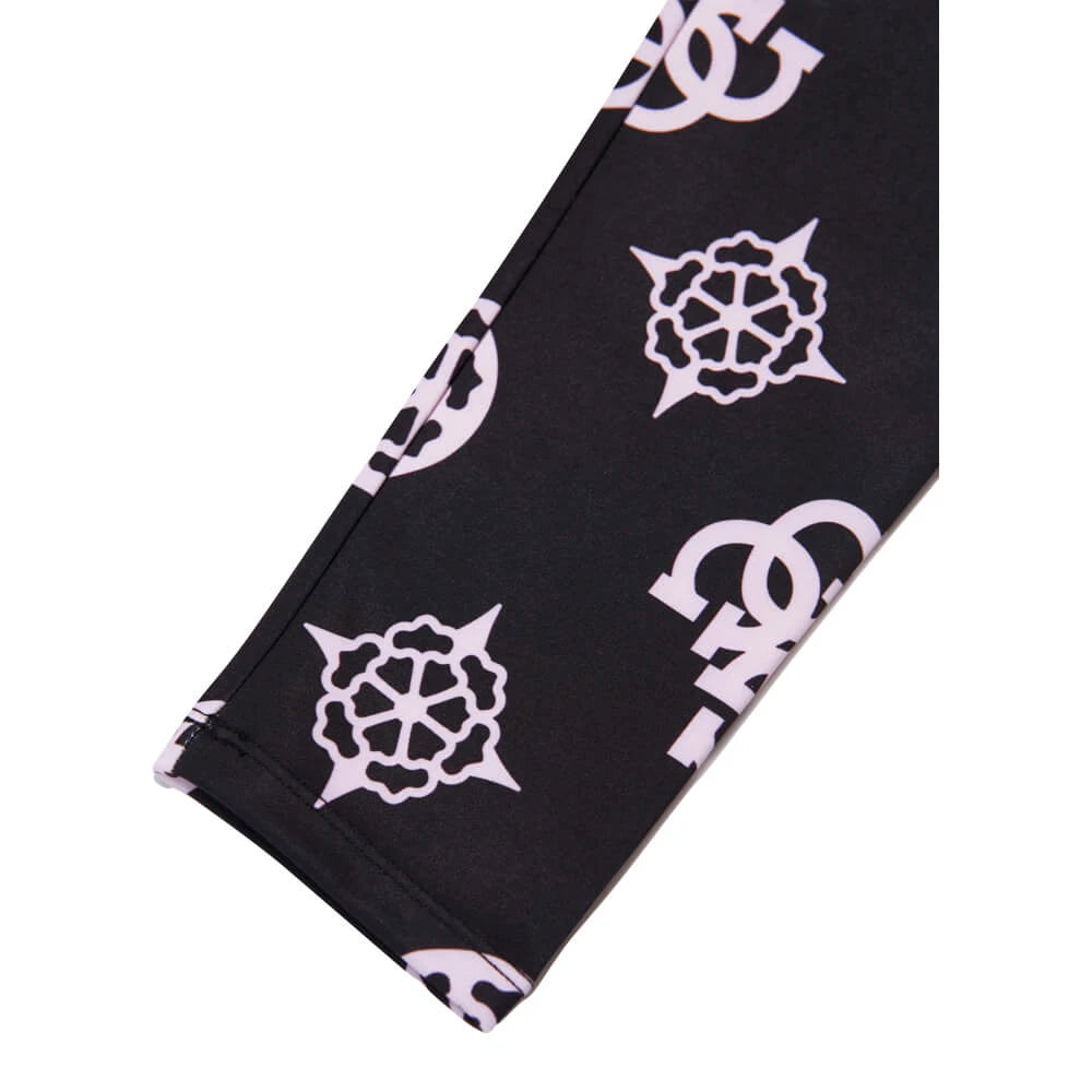 Guess Girls Black & Pink Microfiber Leggings