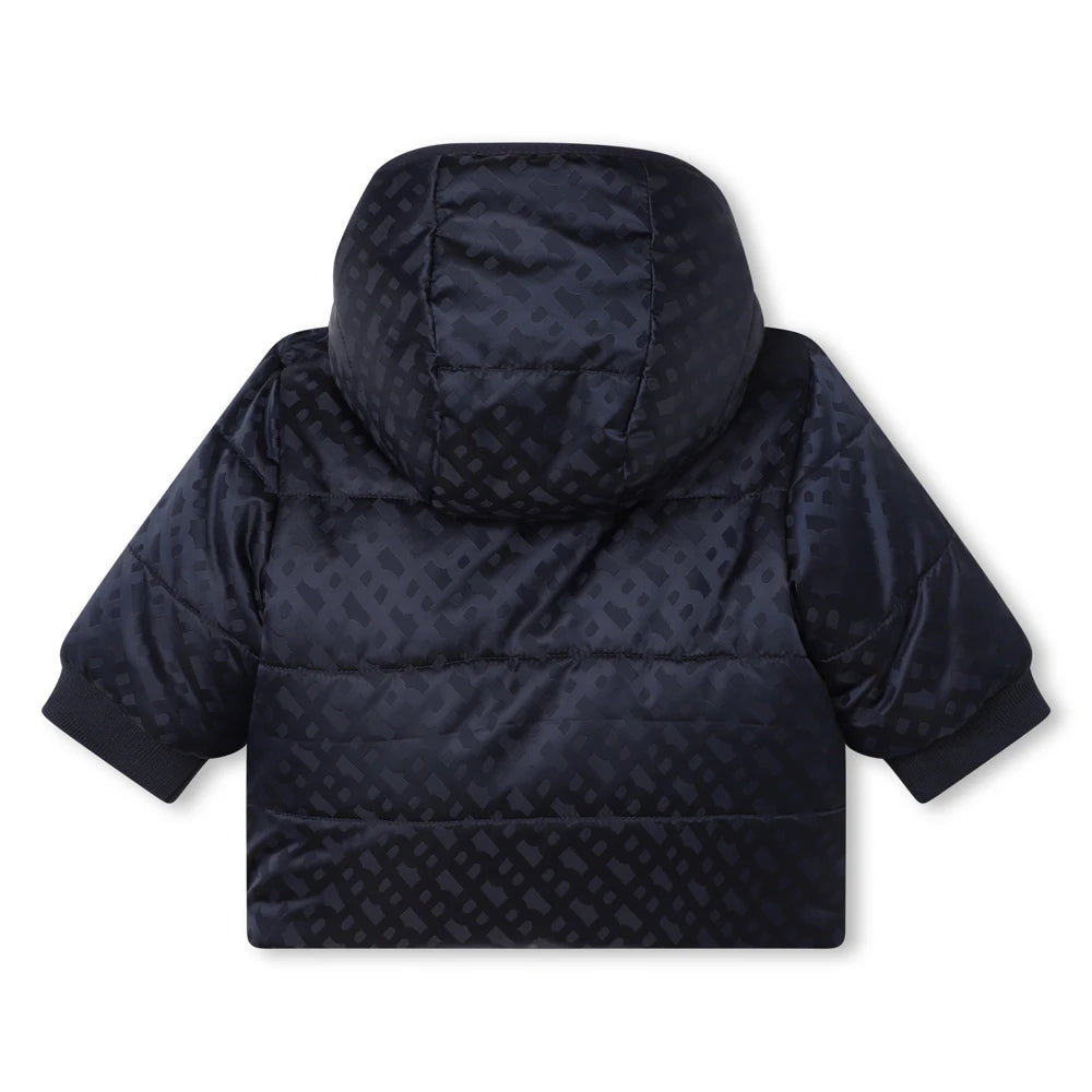 Boss Kidswear Baby Boys Navy Reversible Puffer Jacket