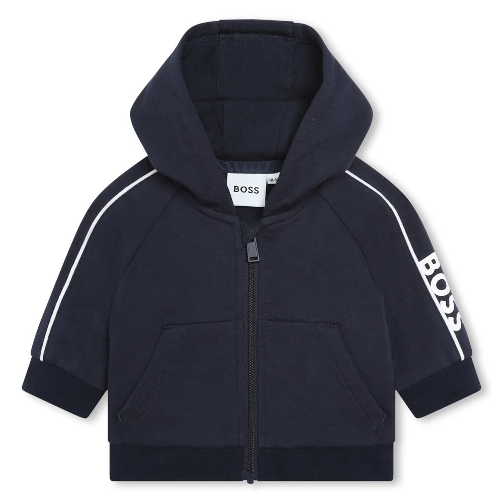 Boss Kidswear Baby Boys Navy T-Shirt Joggers and Cardigan Set