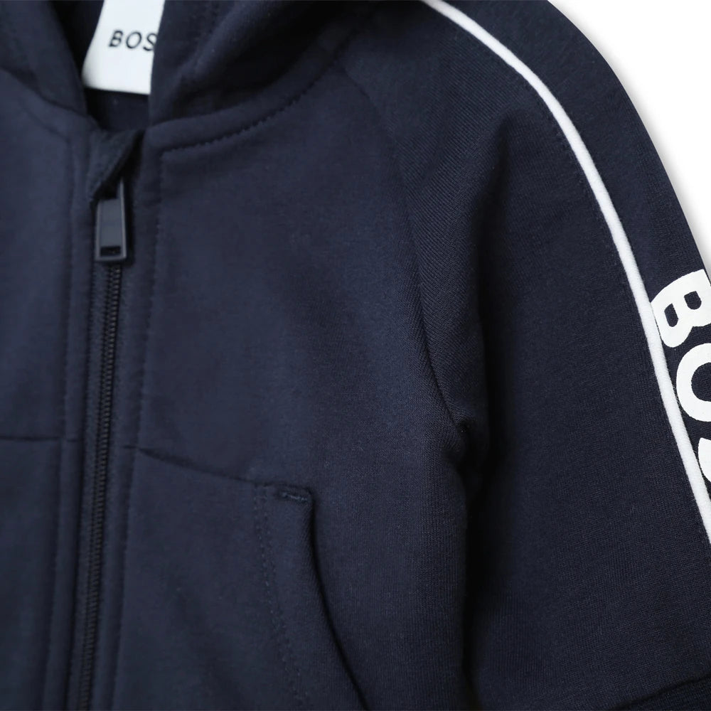 Boss Kidswear Baby Boys Navy T-Shirt Joggers and Cardigan Set