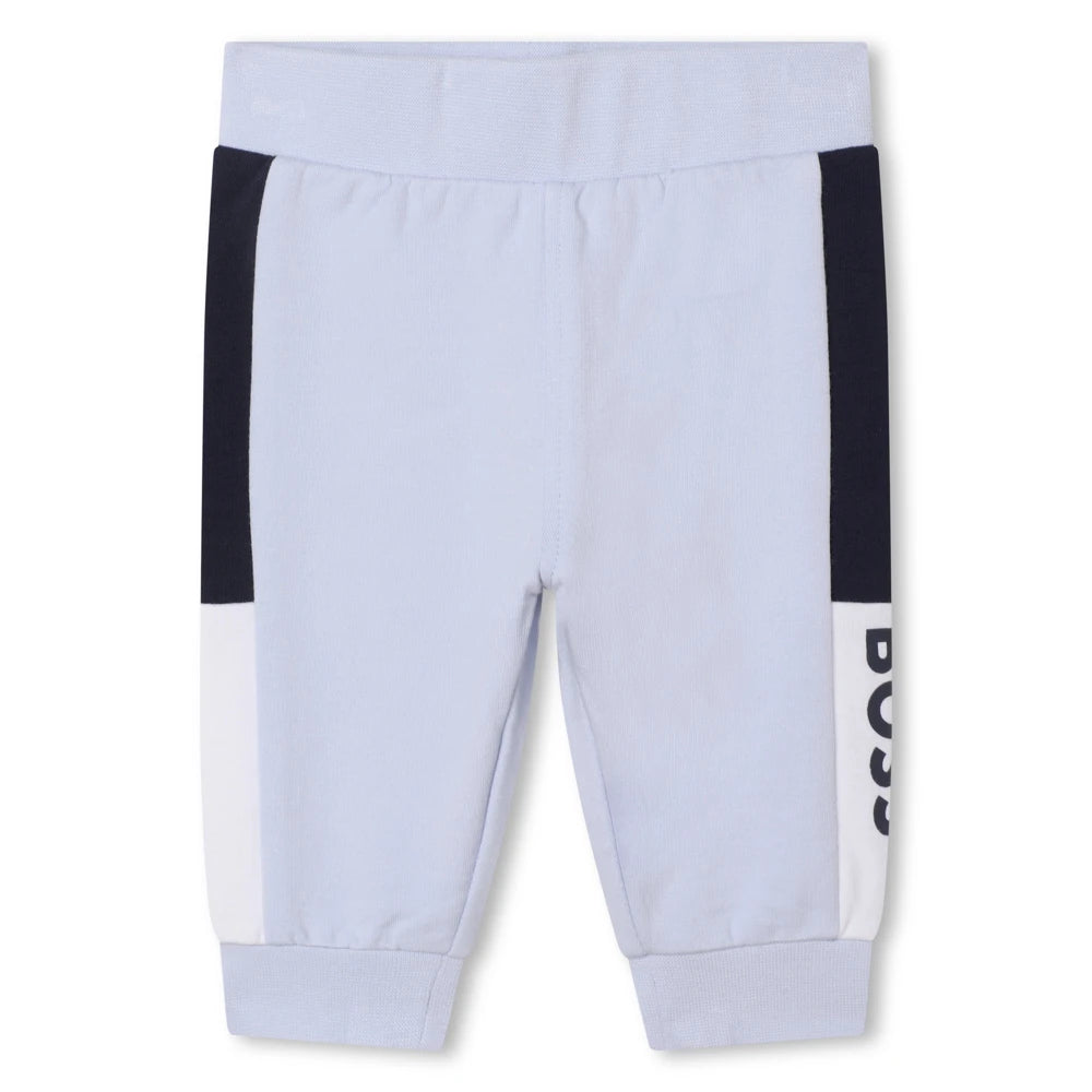 Boss Kidswear Baby Boys Pale Blue Joggers & Sweatshirt Set