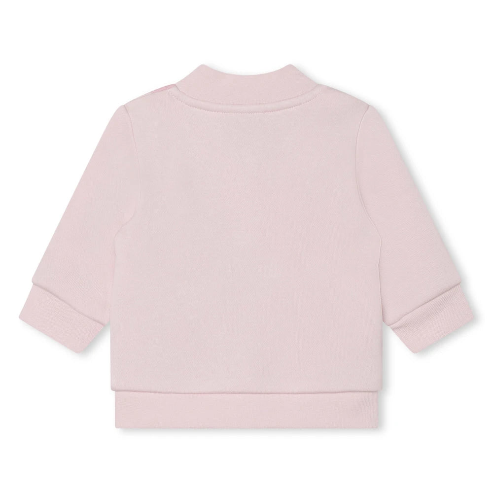 Boss Kidswear Baby Girls Pink Pale T-Shirt Joggers and Cardigan Set
