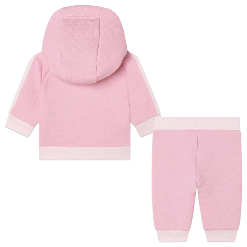 Boss Kidswear Baby Girls Orchid Pink T-Shirt & Joggers Set