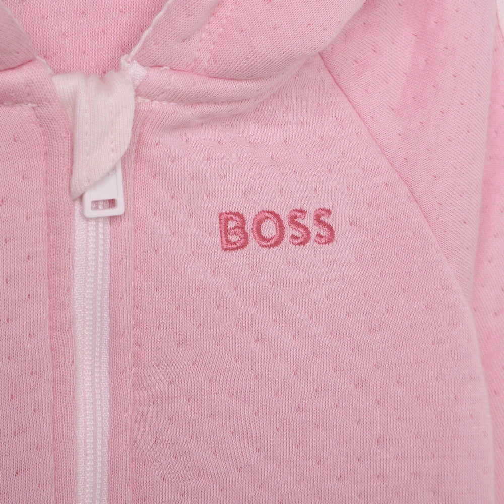 Boss Kidswear Baby Girls Orchid Pink T-Shirt & Joggers Set