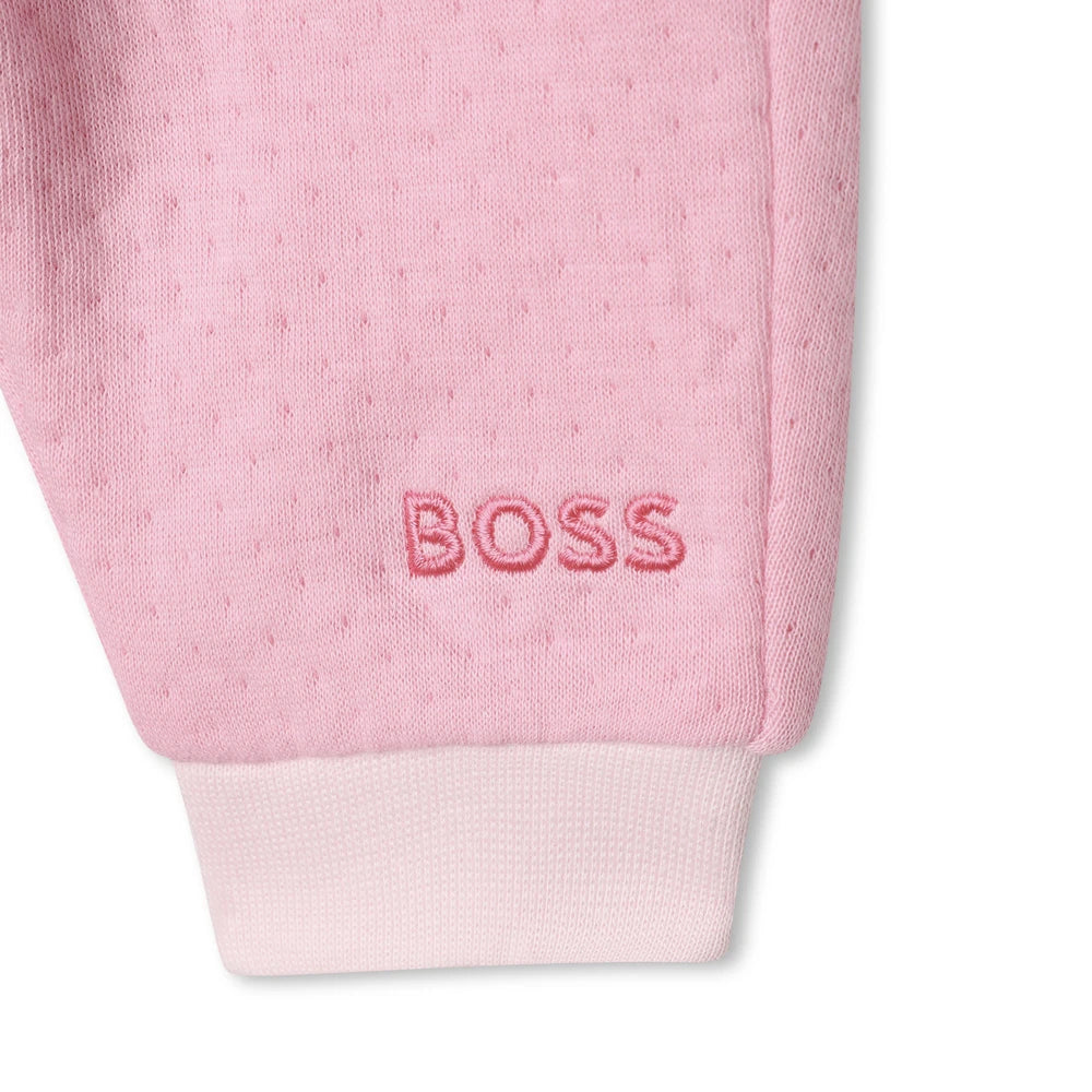 Boss Kidswear Baby Girls Orchid Pink T-Shirt & Joggers Set