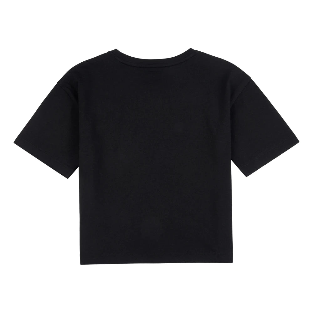 Juicy Couture Girls Black Luxe Diamante Boxy SS T-Shirt