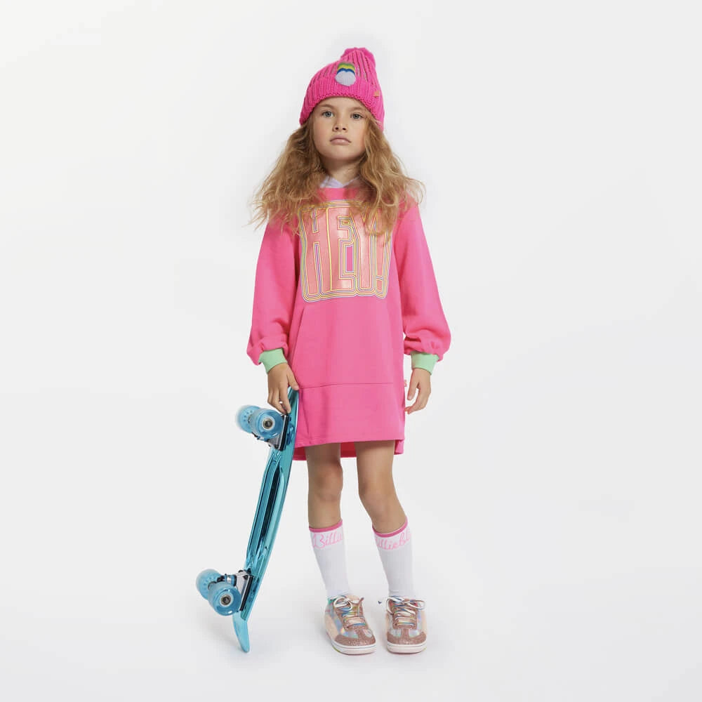 Billieblush Girls Pink Hooded Dress