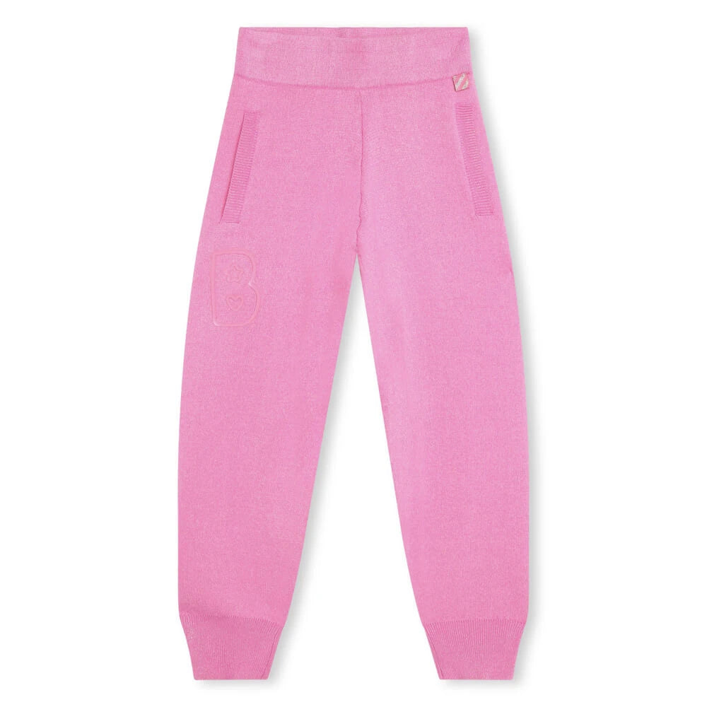 Billieblush Girls Pink Knitted Trousers