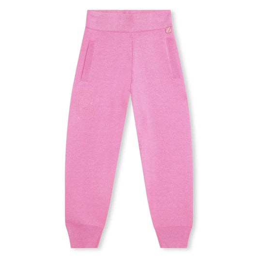 Billieblush Girls Pink Knitted Trousers