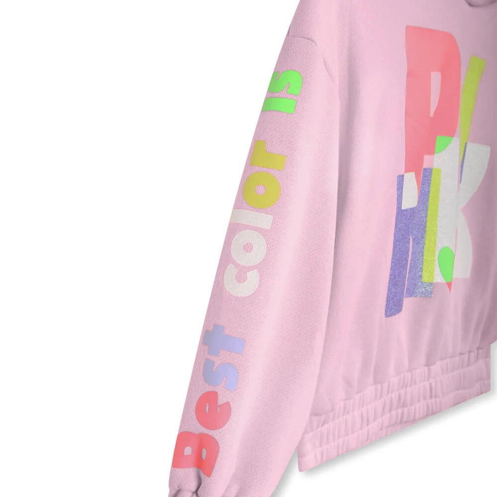 Billieblush Girls Pink Hooded Sweatshirt