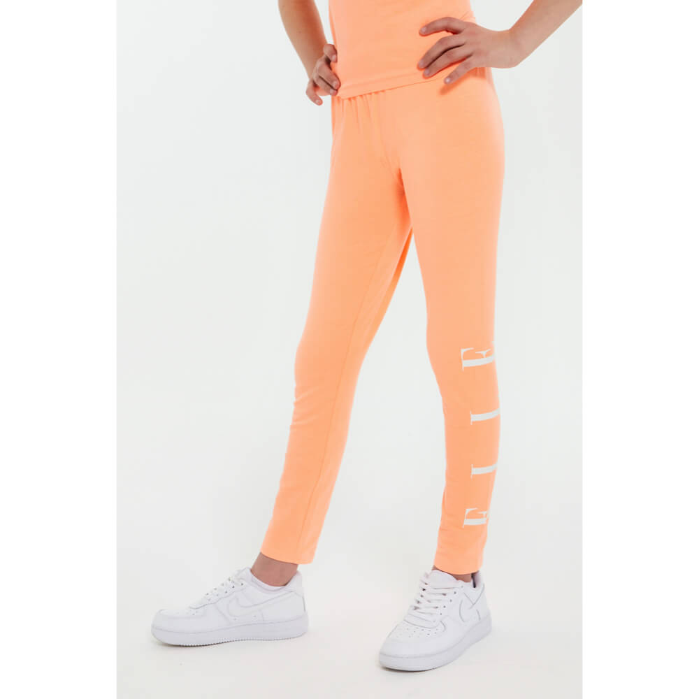 Elle Girls Summer Neon Orange Leggings