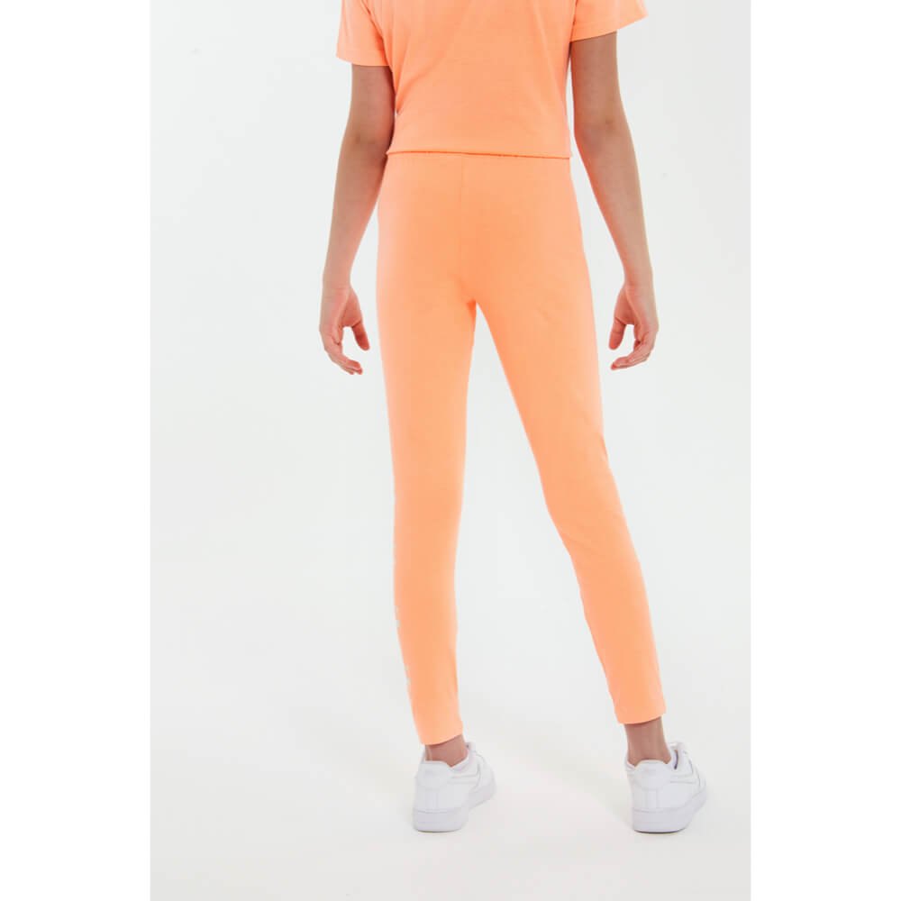 Elle Girls Summer Neon Orange Leggings