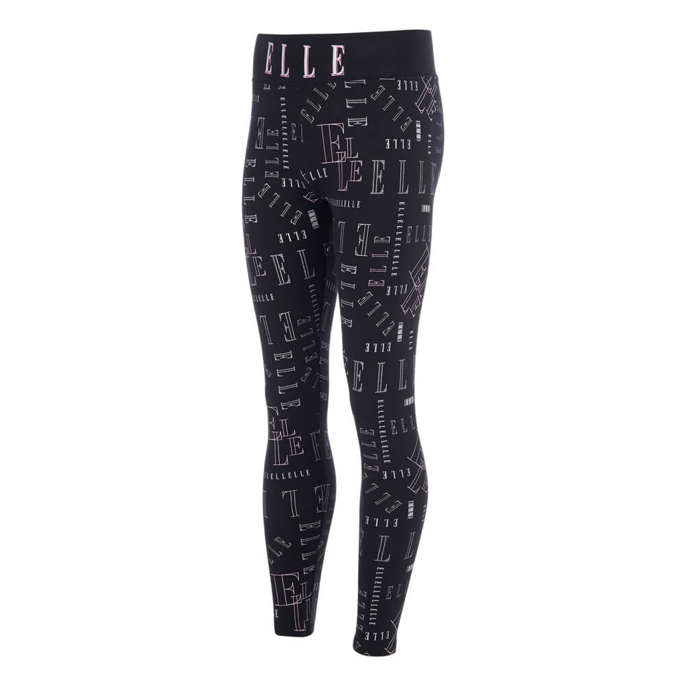 Elle Girls Black Abstract Leggings