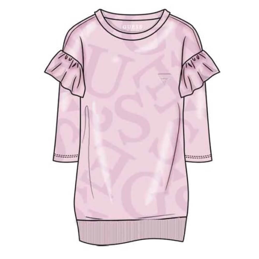 Guess Girls Pink French Terry Dress