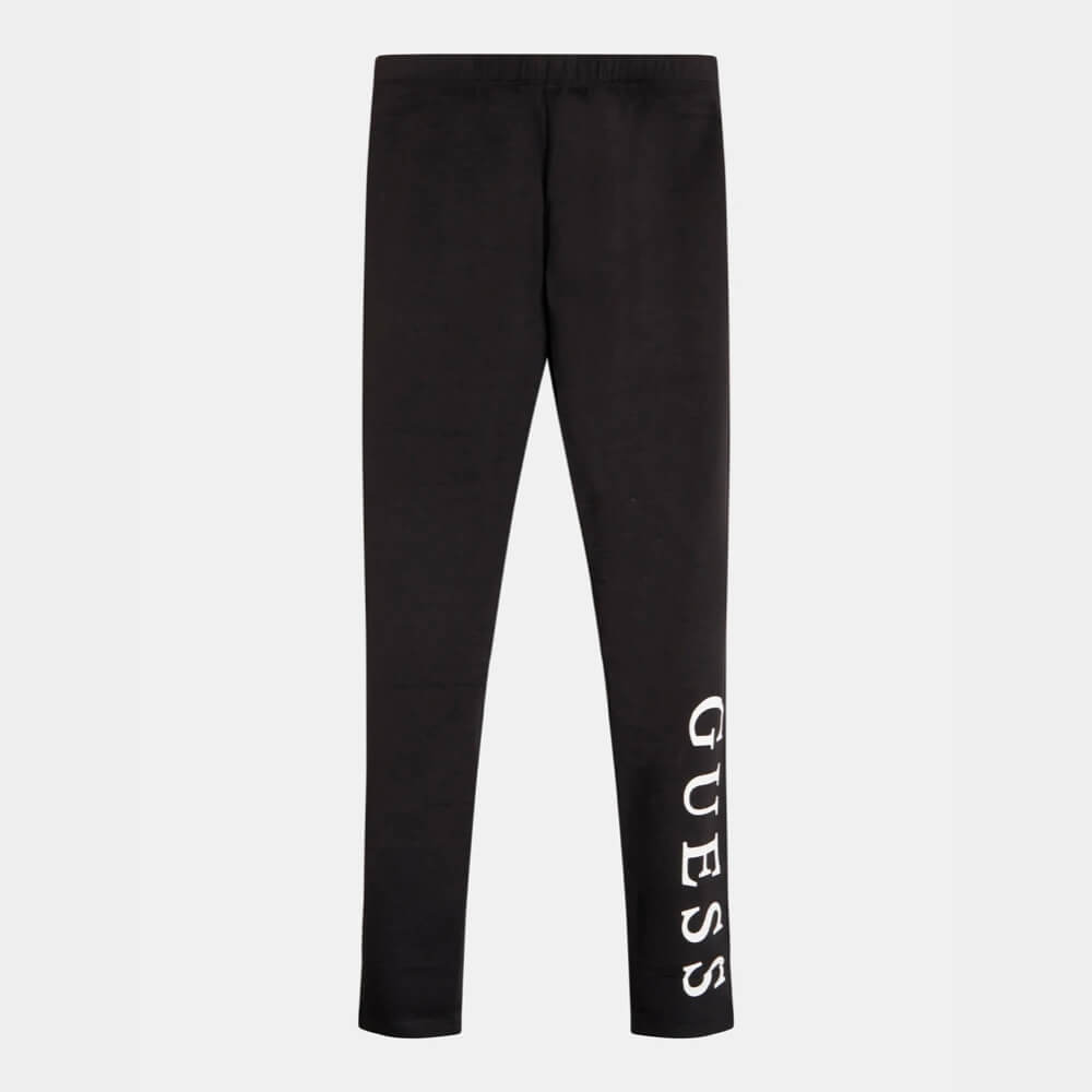 Guess Girls Jet Black With Side Logo Leggings