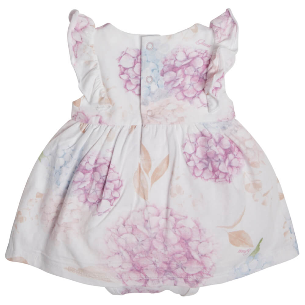 Guess Baby Girls Pink & White Dress Babysuit